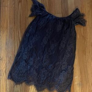 American Eagle Outfitters Navy Lace Mini Dress
